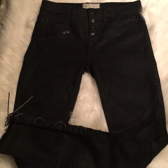 Free People Pants - Free people black pants tie up leg